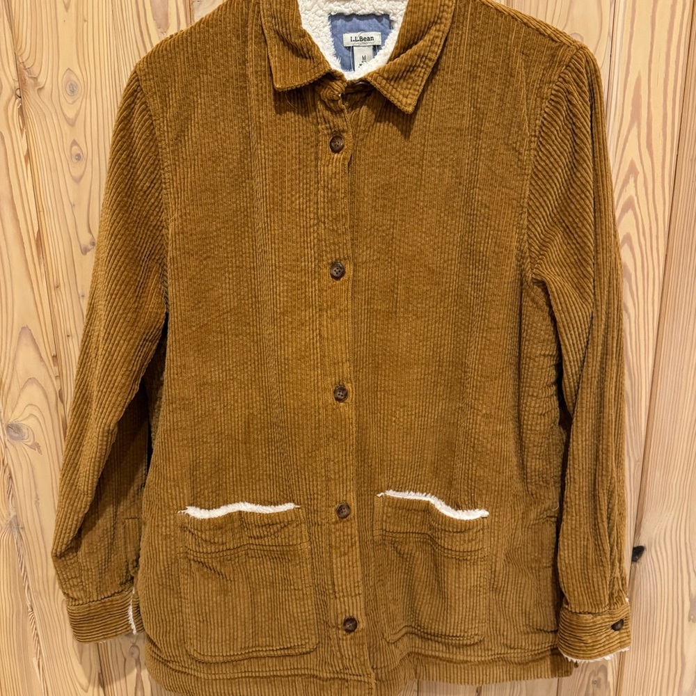 LL Bean corduroy and fleece jacket. New with tags! Warm and super cute.